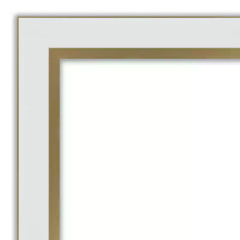 Miroir mural étroit de salle de bain blanc 29 po x 29 po non biseauté