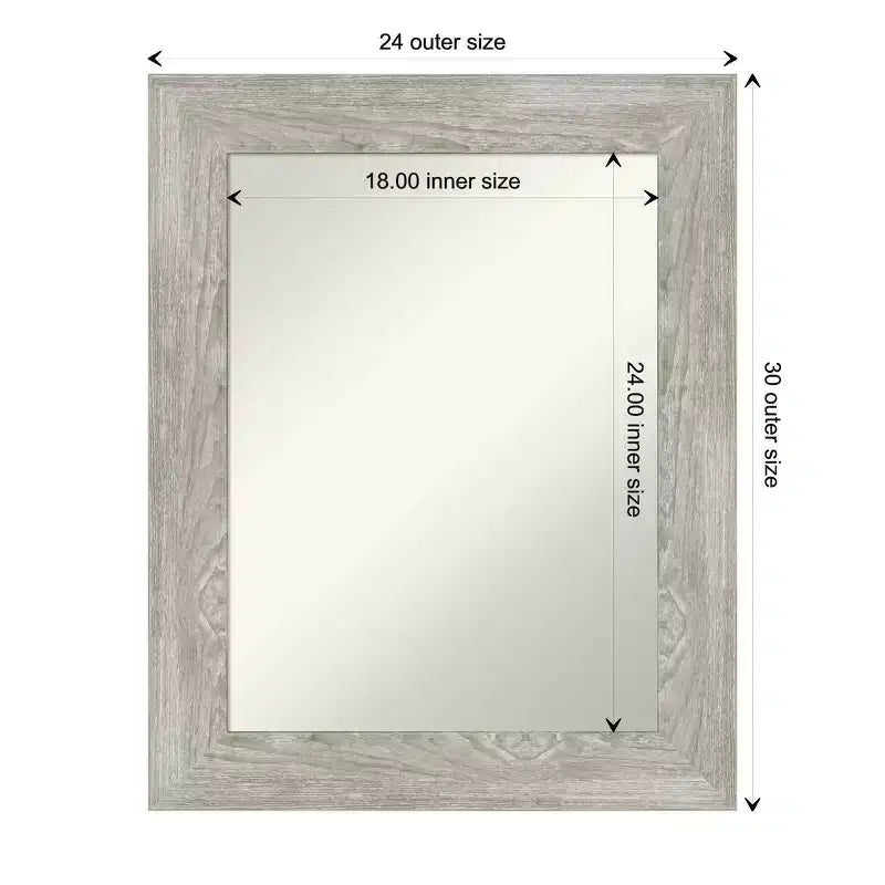 Miroir de courtoisie rectangulaire moderne de 24 x 30 po