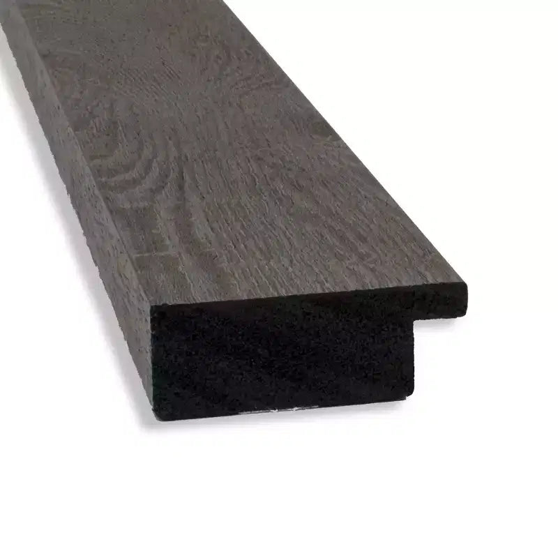 Miroir mural étroit de salle de bain gris en planches rustiques non biseautées de 30 po x 30 po