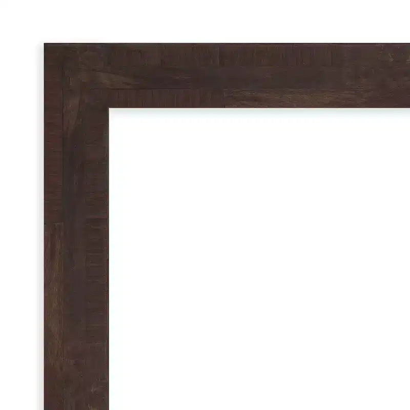 Miroir mural en bois de noyer foncé Fresco, non biseauté, 41 po x 30 po