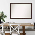 Miroir mural en bois de noyer foncé Fresco, non biseauté, 41 po x 30 po
