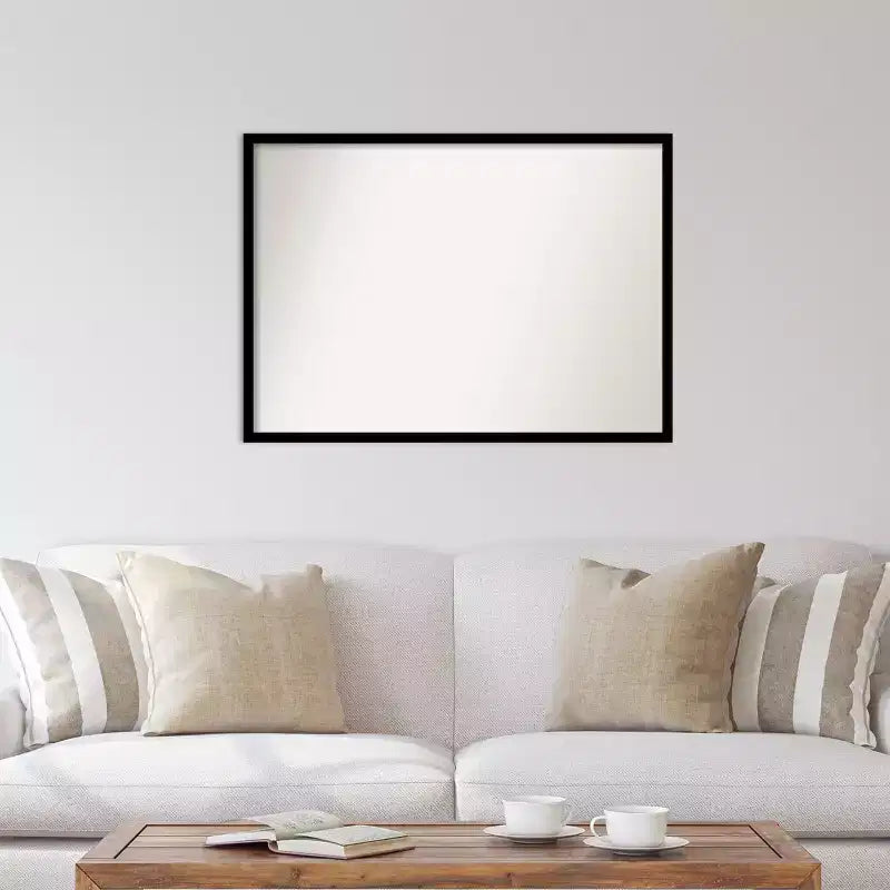 Miroir mural noir de jais non biseauté 40 po x 29 po