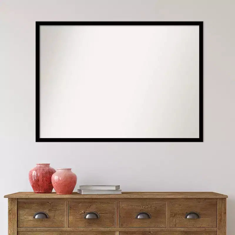 Miroir mural noir de jais non biseauté 40 po x 29 po