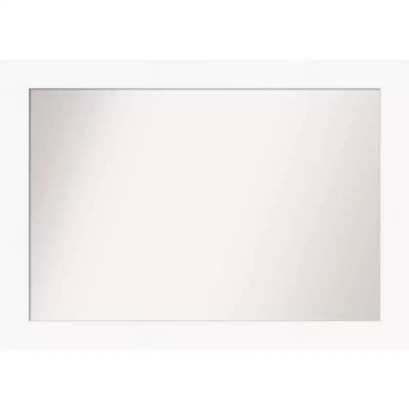 42" x 30" Non-Beveled Cabinet Bathroom Wall Mirror White - Amanti Art: Modern Polystyrene Framed, Includes Mounting Hardware