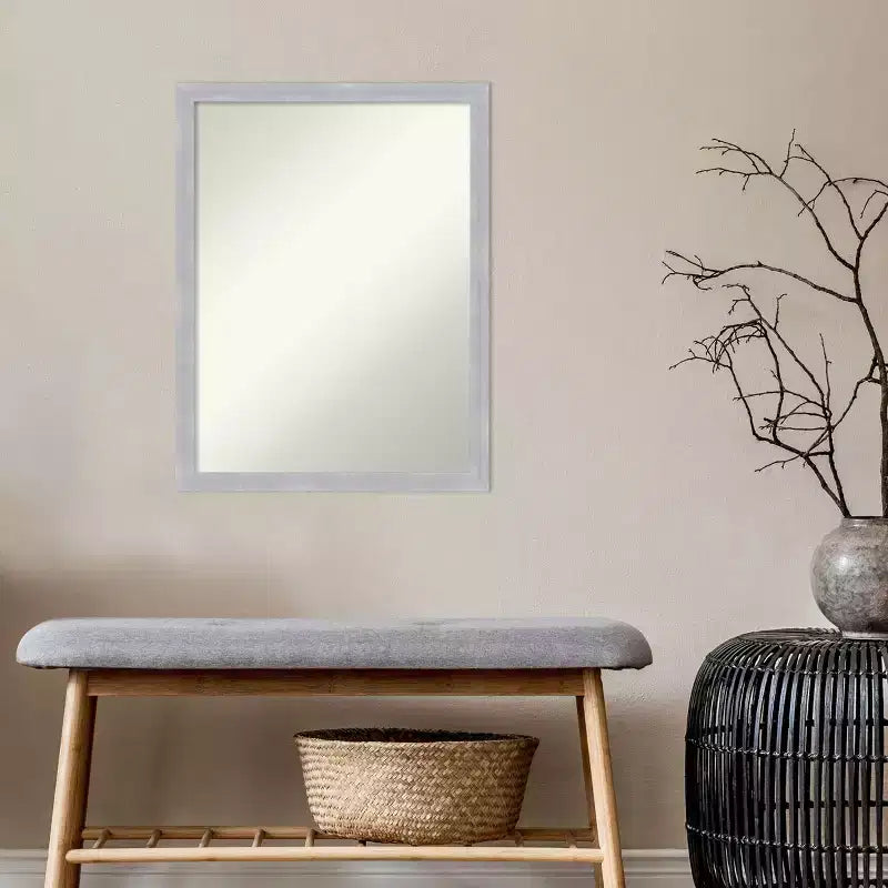 Miroir mural élégant et étroit de 20 po x 26 po (sans biseau)
