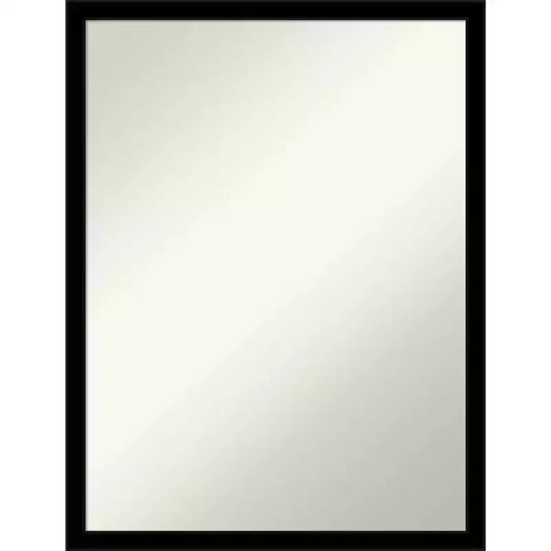 20" x 26" Non-Beveled Jet Black Wall Mirror - Amanti Art