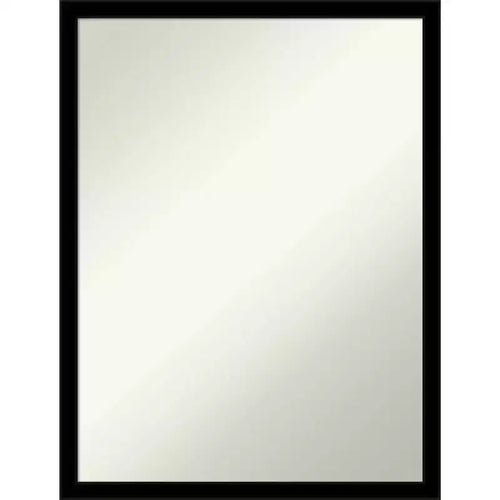 20" x 26" Non-Beveled Jet Black Wall Mirror - Amanti Art