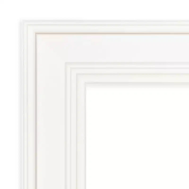 Miroir mural blanc 44" x 33" à bord non biseauté : Rectangle moderne, Quincaillerie de montage incluse