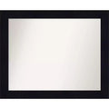 32" x 26" Non-Beveled Shiplap Navy Wood Wall Mirror - Amanti Art