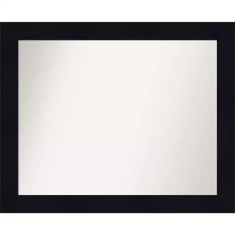 32" x 26" Non-Beveled Shiplap Navy Wood Wall Mirror - Amanti Art