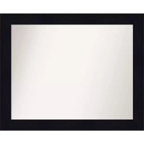 32" x 26" Non-Beveled Shiplap Navy Wood Wall Mirror - Amanti Art