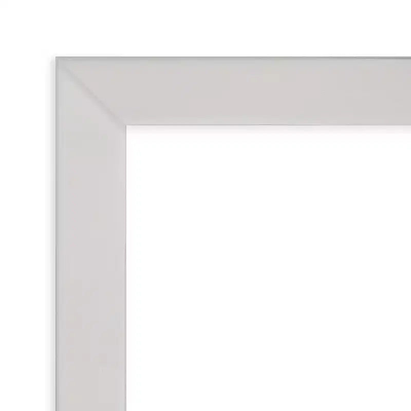 Miroir mural Svelte Silver en bois de 30 po x 24 po sans biseau : Rectangulaire moderne, facile à nettoyer, aucun assemblage requis
