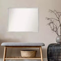 Miroir mural Svelte Silver en bois de 30 po x 24 po sans biseau : Rectangulaire moderne, facile à nettoyer, aucun assemblage requis
