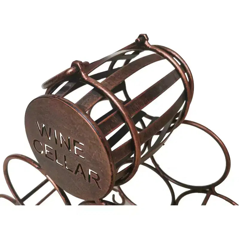 Range-Bouteilles à Poser pour Plan de Travail, Présentoir de Rangement pour Bouteilles de Vin pour Cuisine et Bar - Cuivre Brossé - Aucun Assemblage Requis