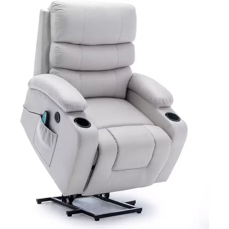 EROMMY PU Leather Recliner Lift Chair with Massage and Heat