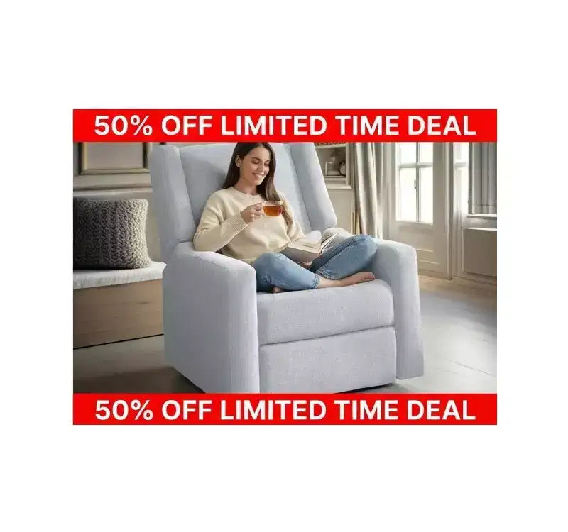 Fauteuil inclinable de luxe motorisé avec port de charge USB, fonction pivotante et support lombaire pour un confort optimal en chambre de bébé