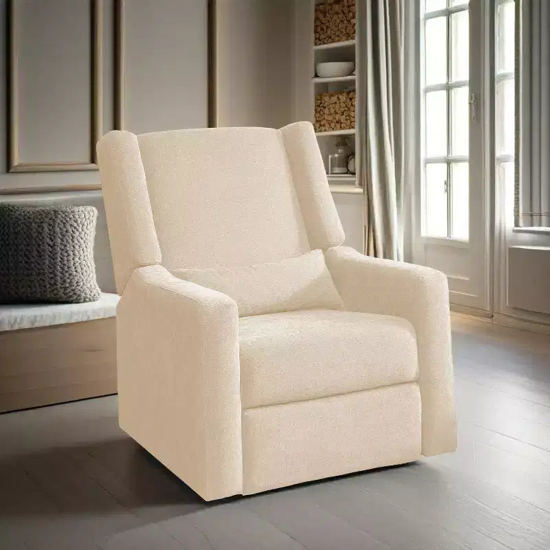 Fauteuil inclinable de luxe motorisé avec port de charge USB, fonction pivotante et support lombaire pour un confort optimal en chambre de bébé