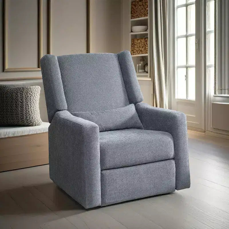 Fauteuil inclinable de luxe motorisé avec port de charge USB, fonction pivotante et support lombaire pour un confort optimal en chambre de bébé