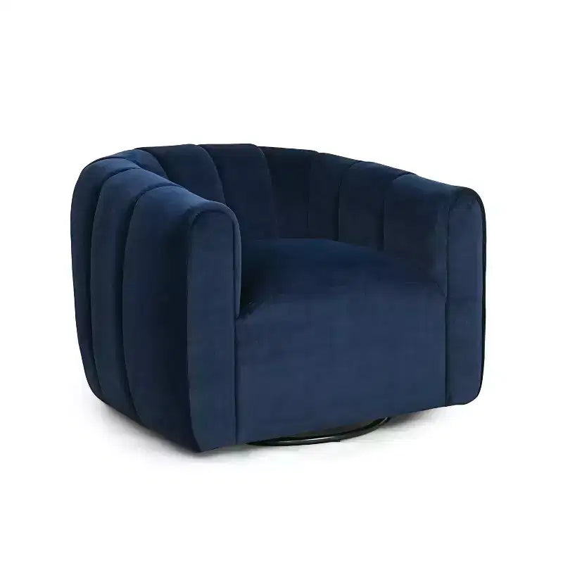 Fauteuil club pivotant rembourré moderne