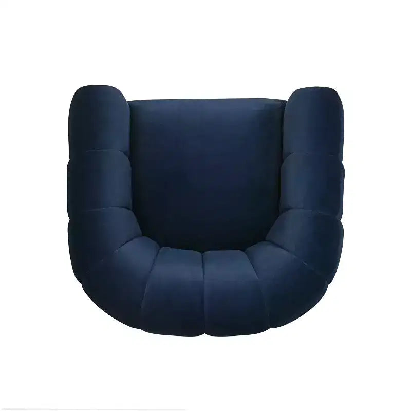 Fauteuil club pivotant rembourré moderne