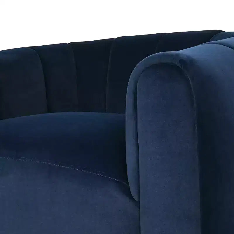 Fauteuil club pivotant rembourré moderne