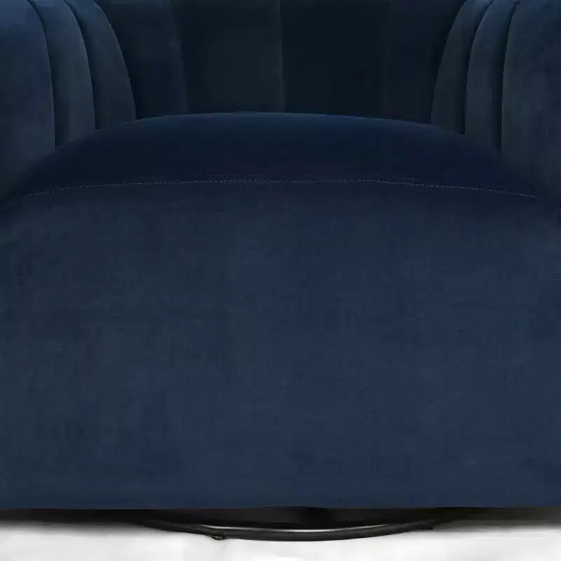 Fauteuil club pivotant rembourré moderne