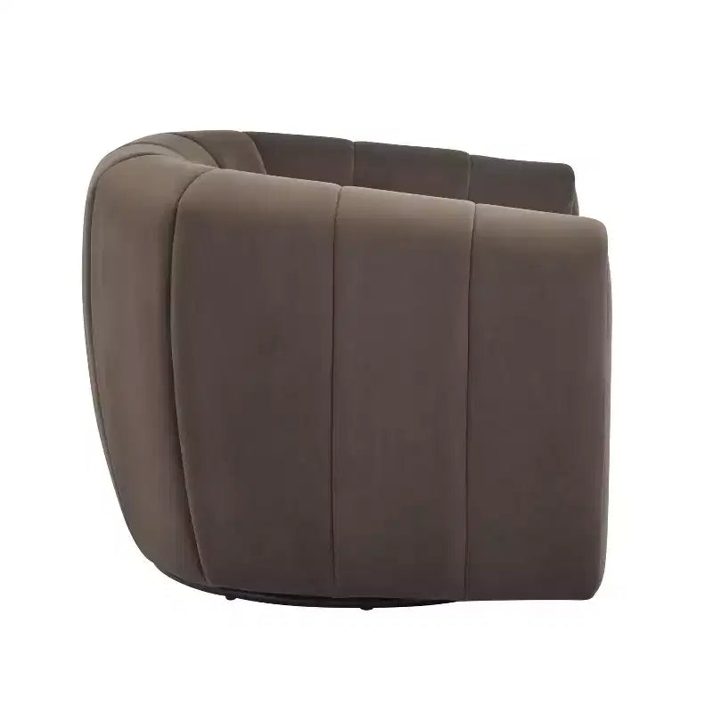 Fauteuil club pivotant rembourré moderne