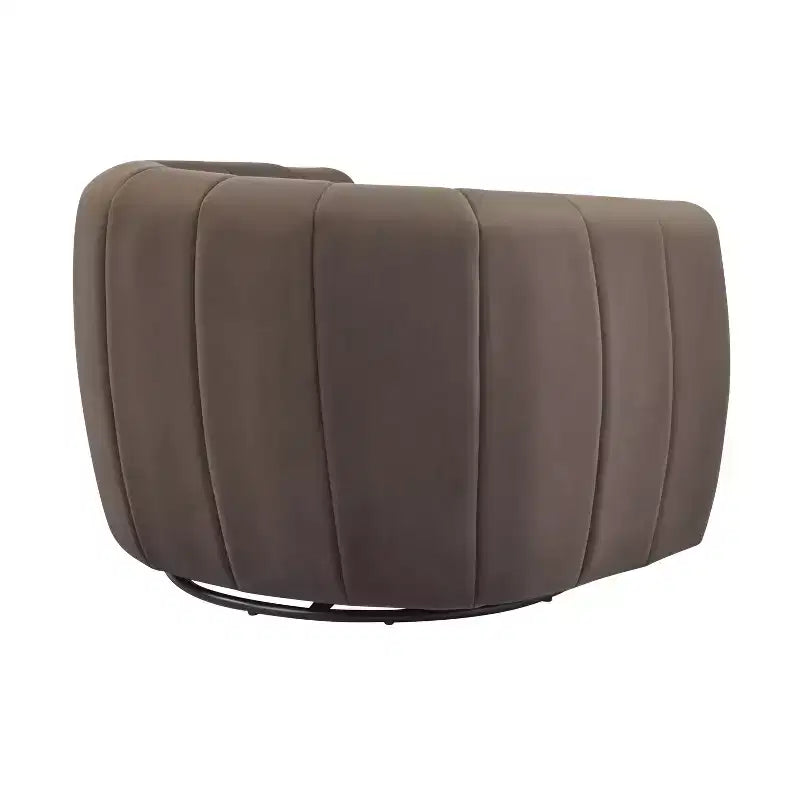 Fauteuil club pivotant rembourré moderne