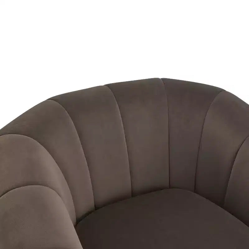Fauteuil club pivotant rembourré moderne