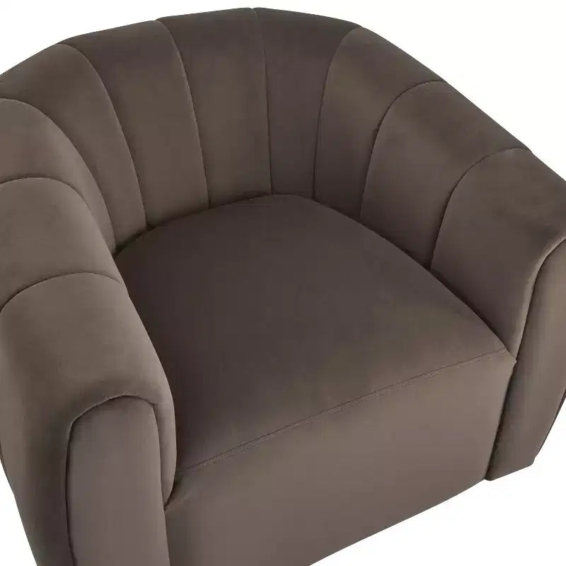 Fauteuil club pivotant rembourré moderne