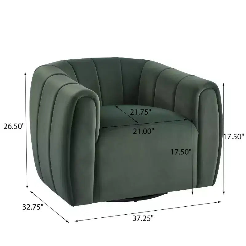 Fauteuil club pivotant rembourré moderne