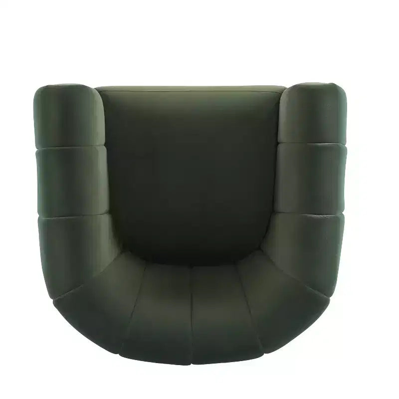 Fauteuil club pivotant rembourré moderne