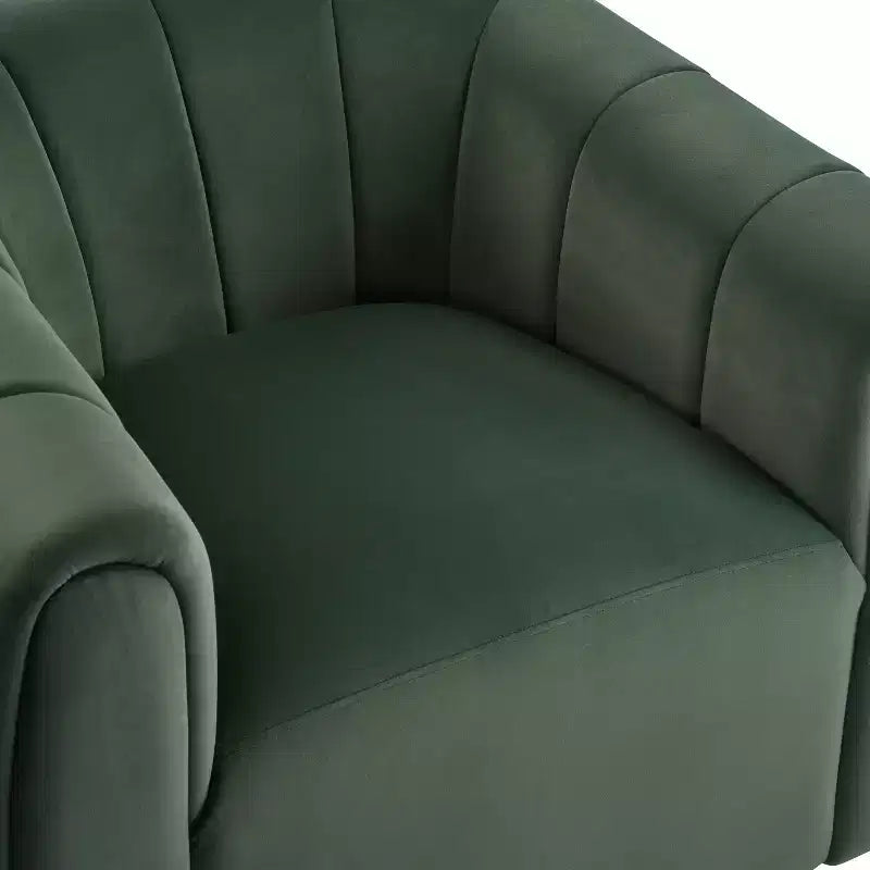 Fauteuil club pivotant rembourré moderne