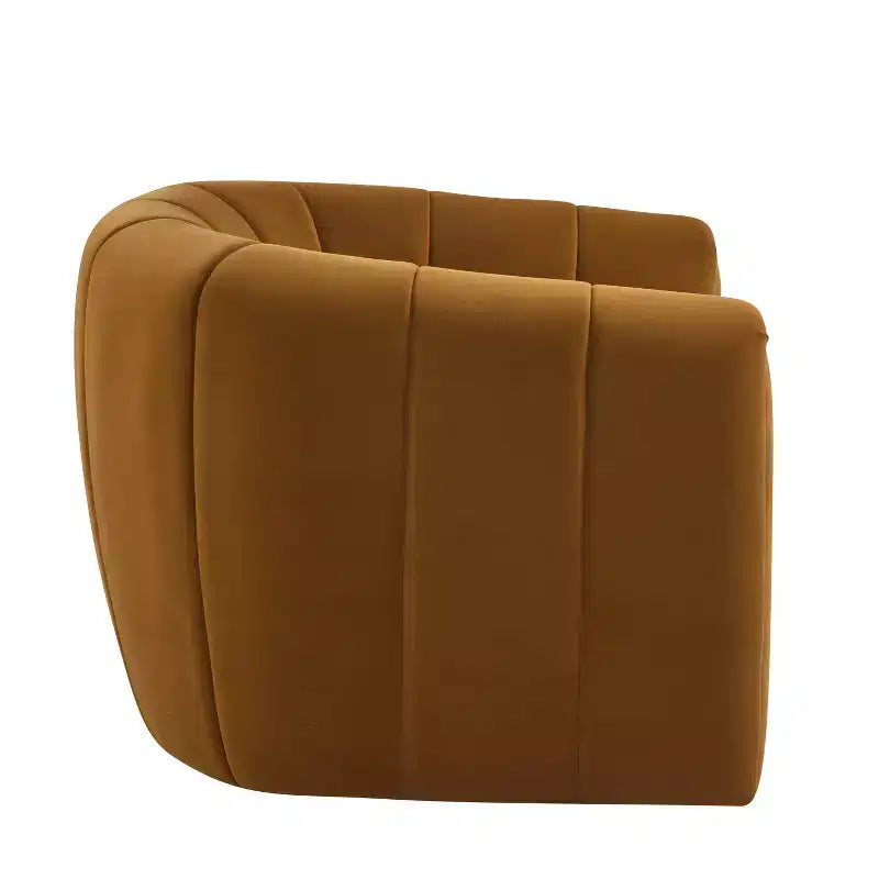 Fauteuil club pivotant rembourré moderne