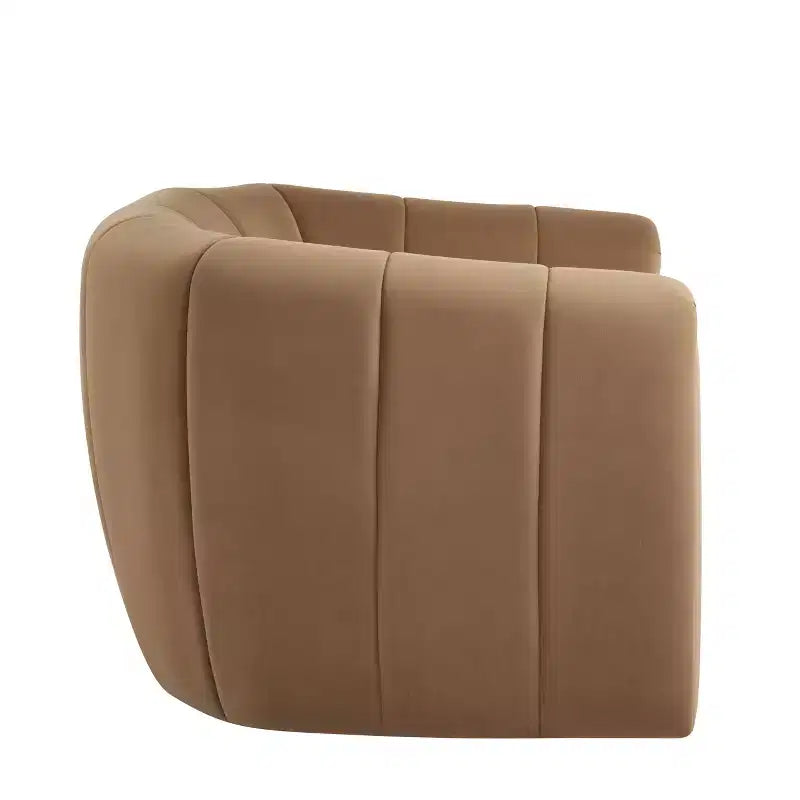 Fauteuil club pivotant rembourré moderne