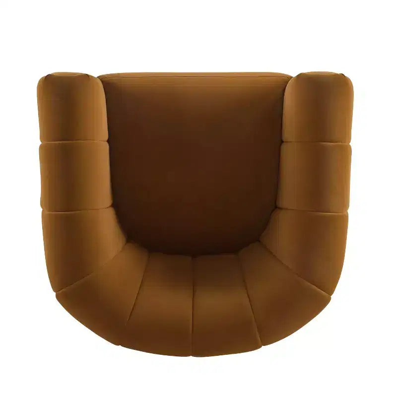 Fauteuil club pivotant rembourré moderne