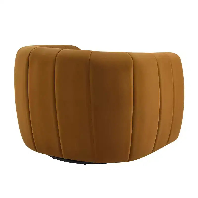 Fauteuil club pivotant rembourré moderne