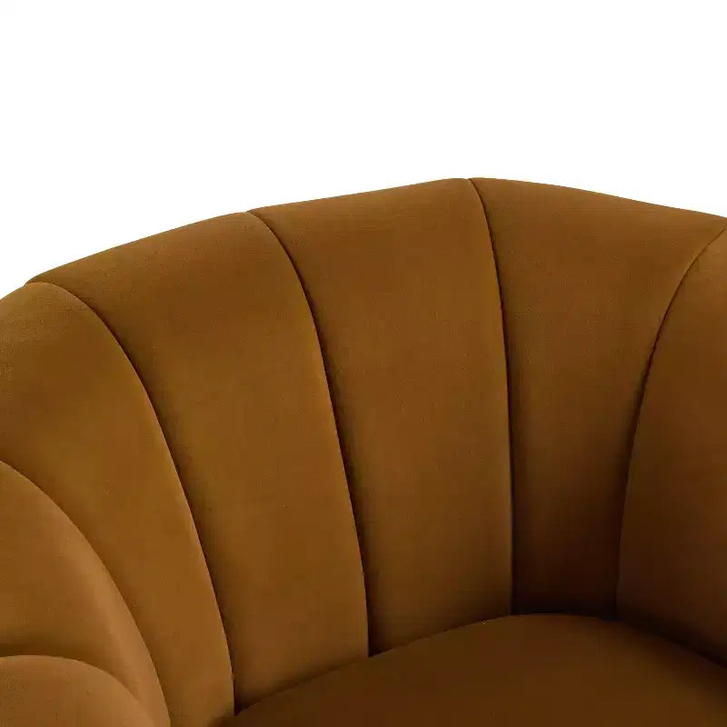Fauteuil club pivotant rembourré moderne