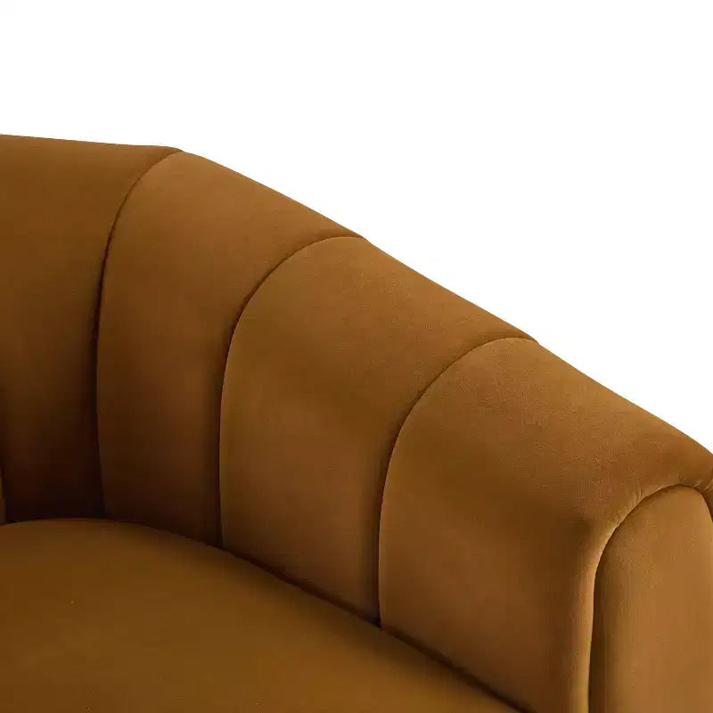 Fauteuil club pivotant rembourré moderne