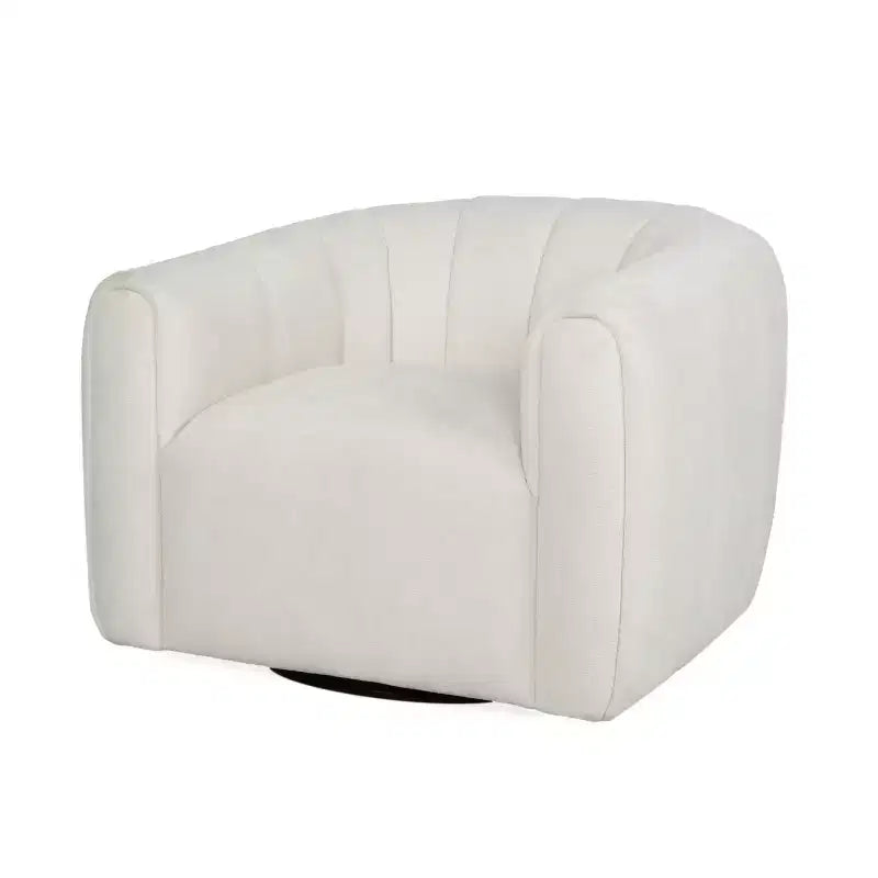 Fauteuil club pivotant rembourré moderne