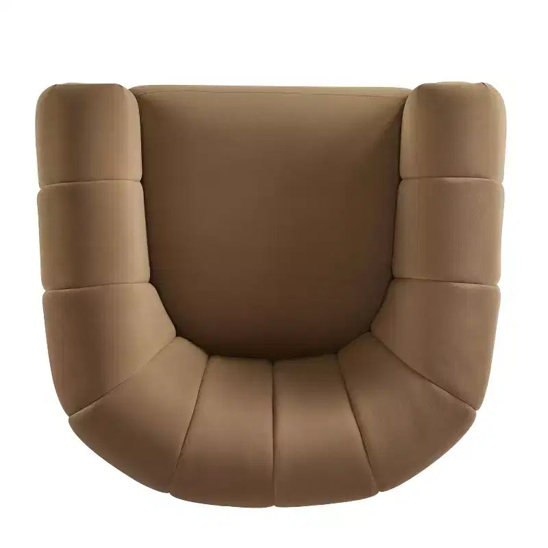Fauteuil club pivotant rembourré moderne