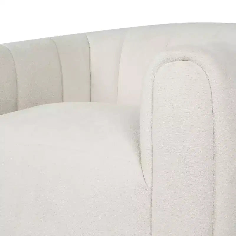 Fauteuil club pivotant rembourré moderne