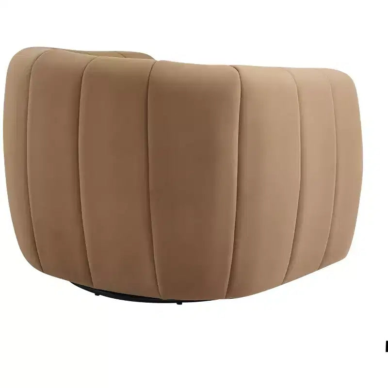 Fauteuil club pivotant rembourré moderne