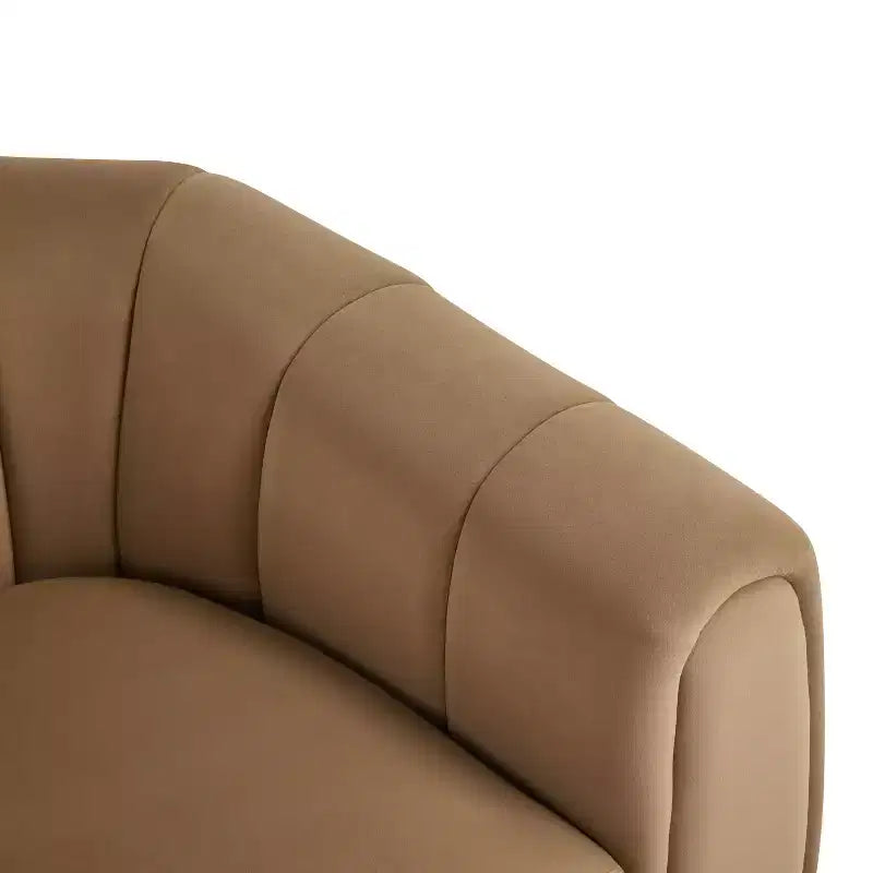 Fauteuil club pivotant rembourré moderne
