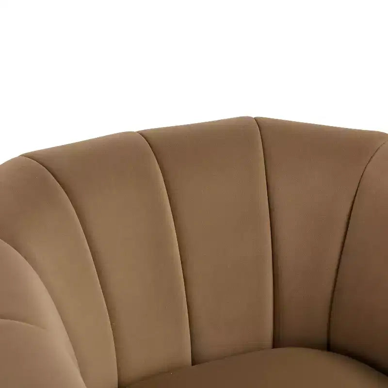 Fauteuil club pivotant rembourré moderne