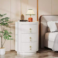 Table de chevet 3 tiroirs, sans assemblage, blanc