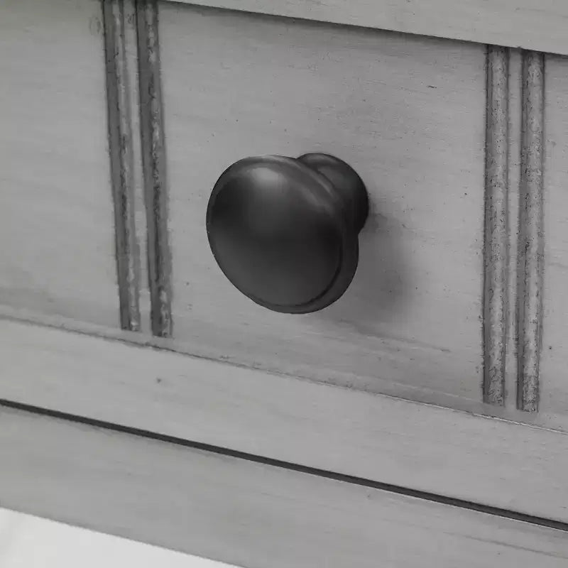 Console étroite classique avec trois tiroirs de rangement et une étagère inférieure