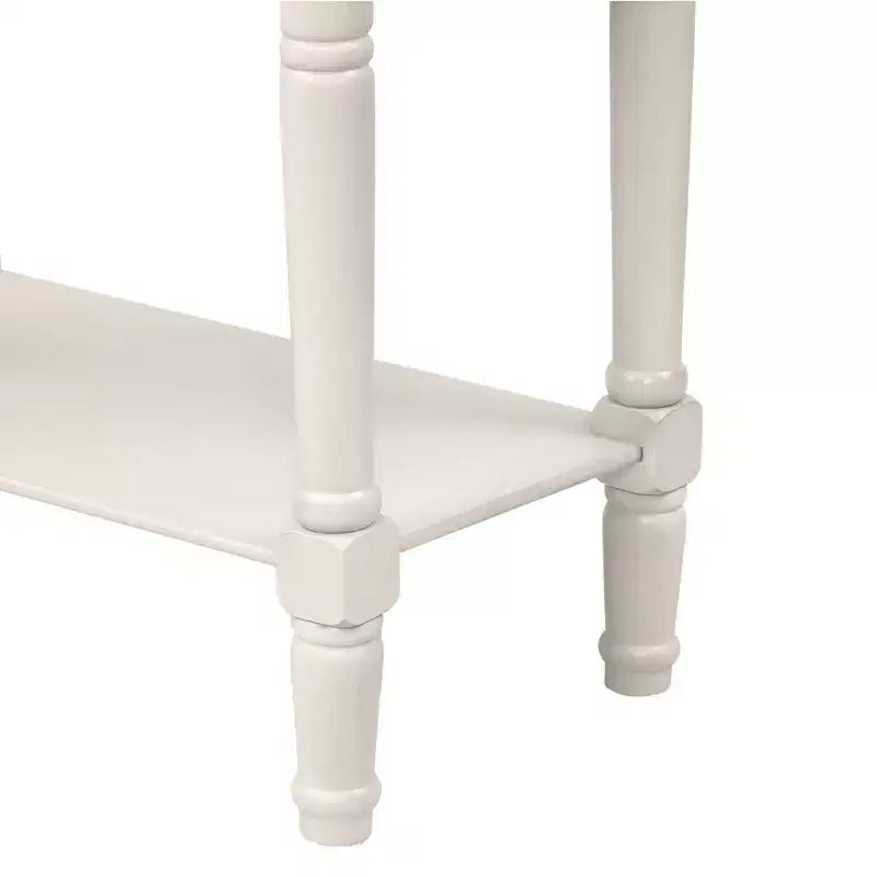 Console étroite classique avec trois tiroirs de rangement et une étagère inférieure