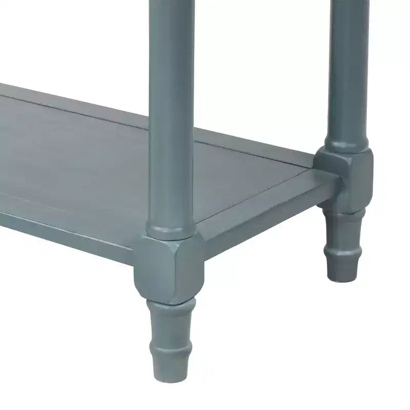 Console étroite classique avec trois tiroirs de rangement et une étagère inférieure