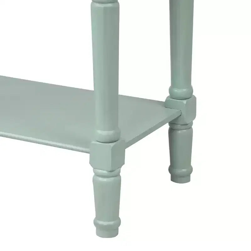 Console étroite classique avec trois tiroirs de rangement et une étagère inférieure